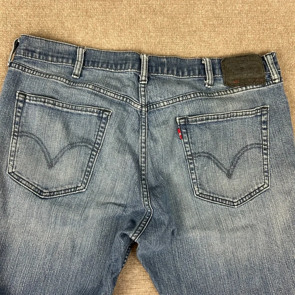 Levis 559 Straight Jeans Men 38x30 Blue Denim Cotton Stretch Logo Relaxed Fit